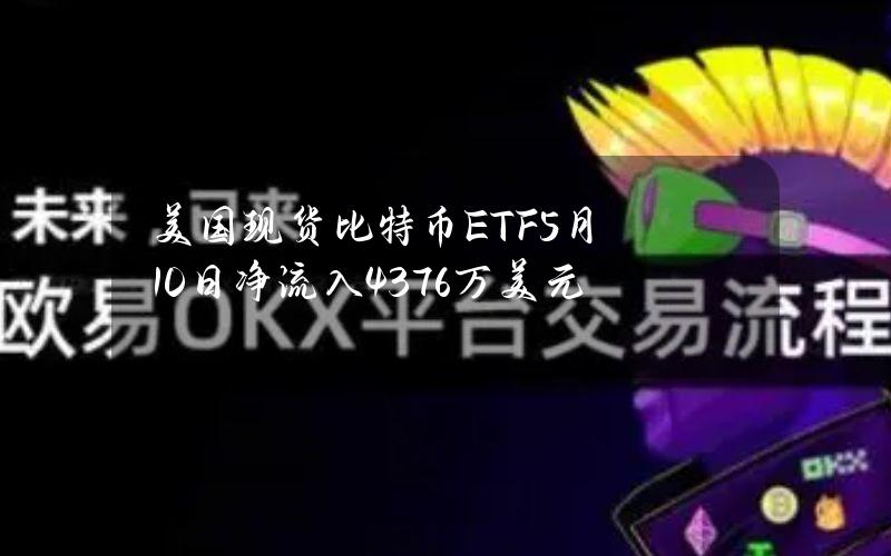 美国现货比特币ETF5月10日净流入4376万美元