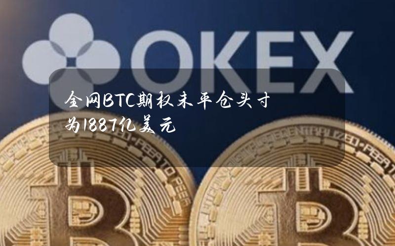 全网BTC期权未平仓头寸为188.7亿美元