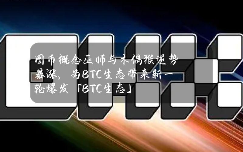 图币概念巫师与木偶猴逆势暴涨，为BTC生态带来新一轮爆发？「BTC生态」