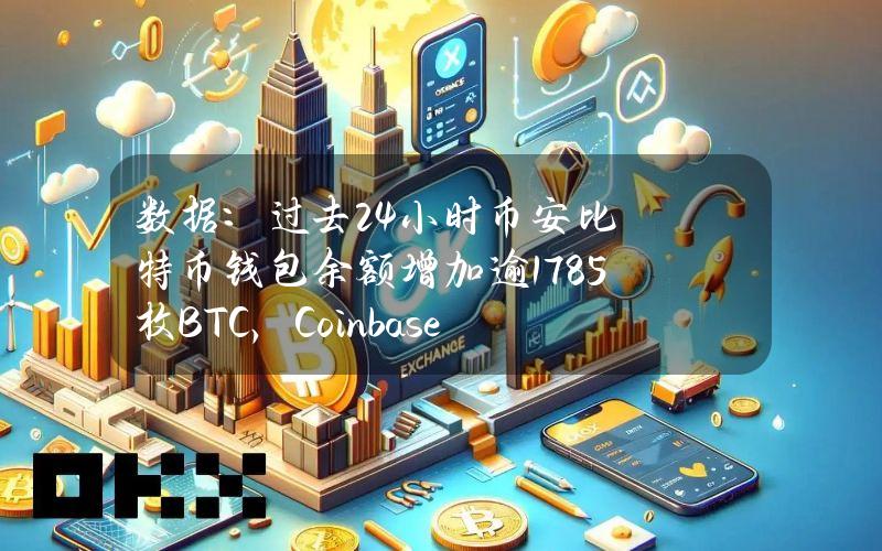 数据：过去24小时币安比特币钱包余额增加逾1785枚BTC，CoinbasePro减少超1090枚BTC